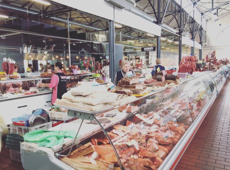 Hales Turgus market Vilnius, mercato Lituania, Lithuania, Lietuva