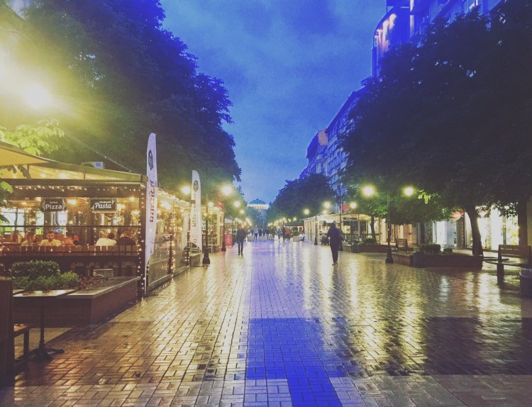 Vitosha Boulevard, Sofia, Bulgaria.