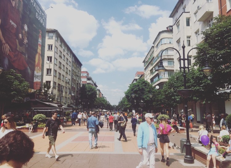 Vitosha Boulevard, Sofia, Bulgaria.
