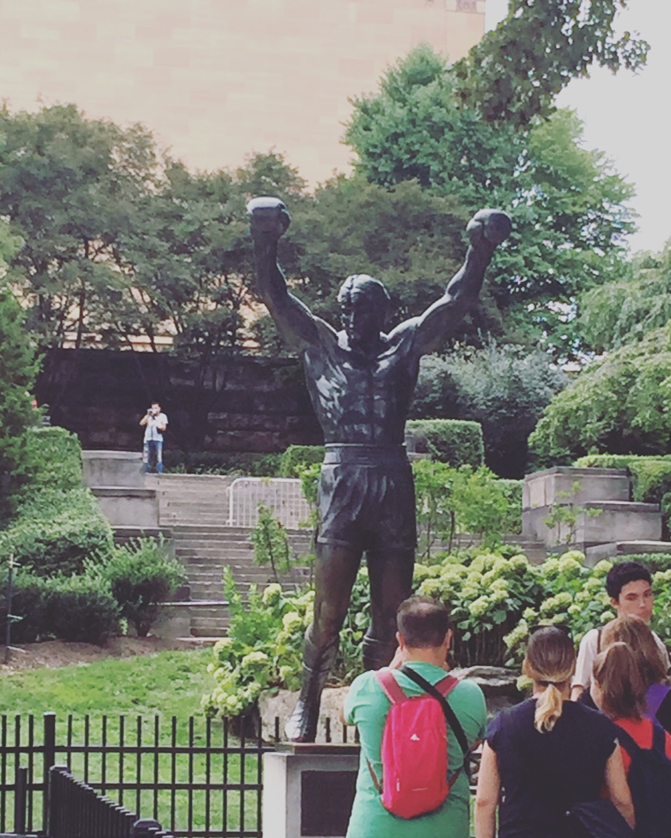 Statua di Rocky, Philadelphia Museum of Art, Philadelphia, Pennsylvania, Stati Uniti.
