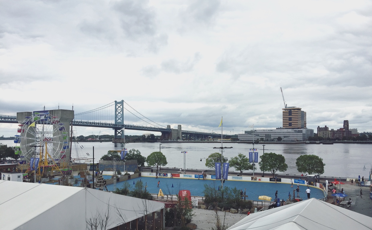 Ben Franklin Bridge, Philadelphia, Pennsylvania, Stati Uniti.