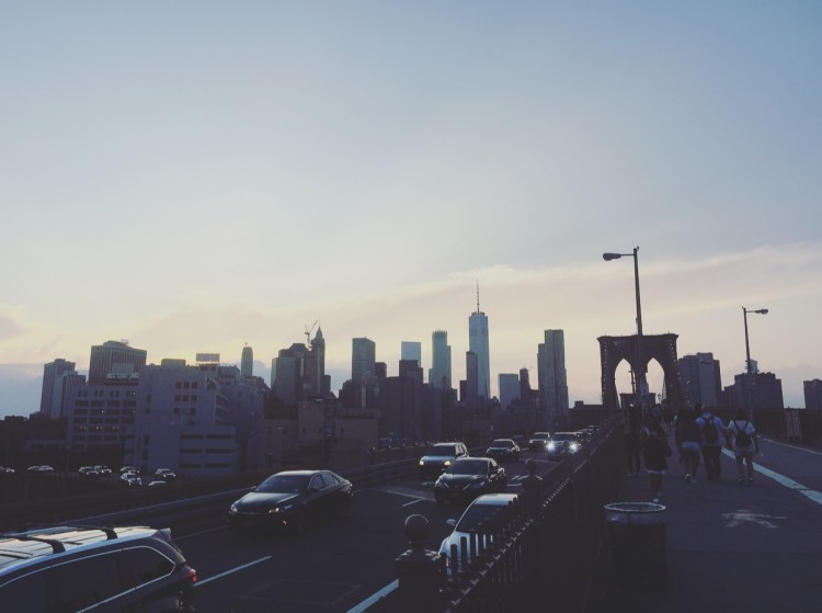 Ponte di Brooklyn, Manhattan, New York, Stati Uniti.