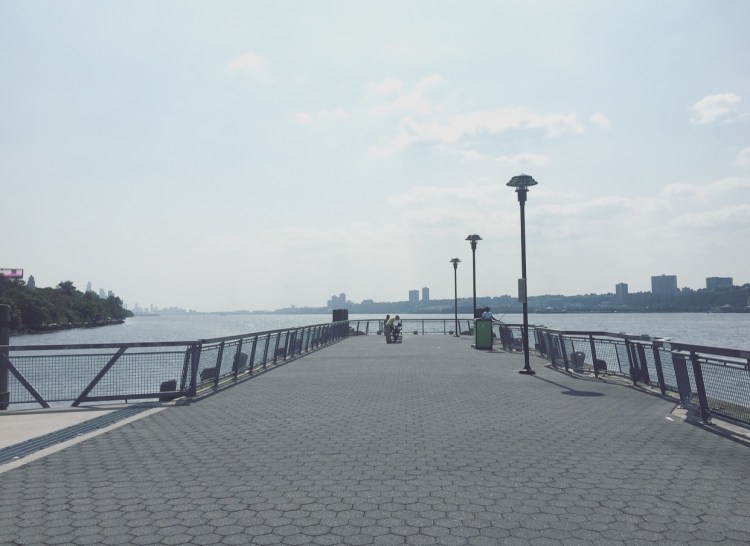 West Harlem Piers Park, Manhattan, New York, Stati Uniti.