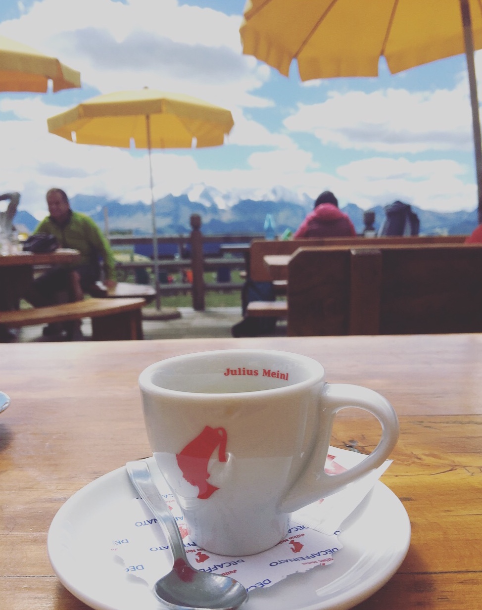 Caffè al rifugio, Corvara, Alto Adige, Dolomiti.