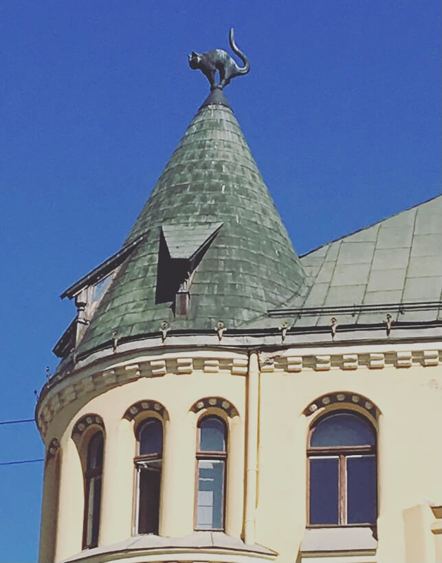 Lettonia, Riga, casa del gatto.