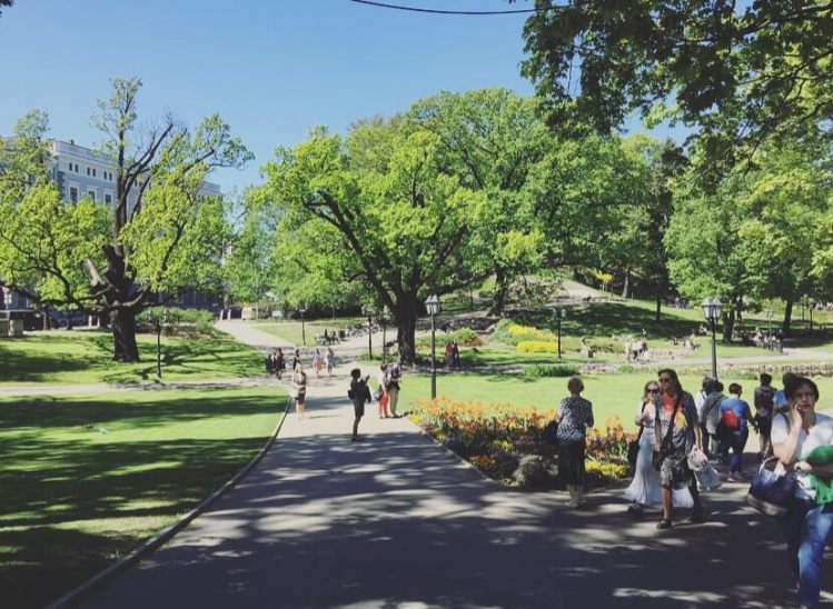 Lettonia, Riga, parco della collina del bastione..