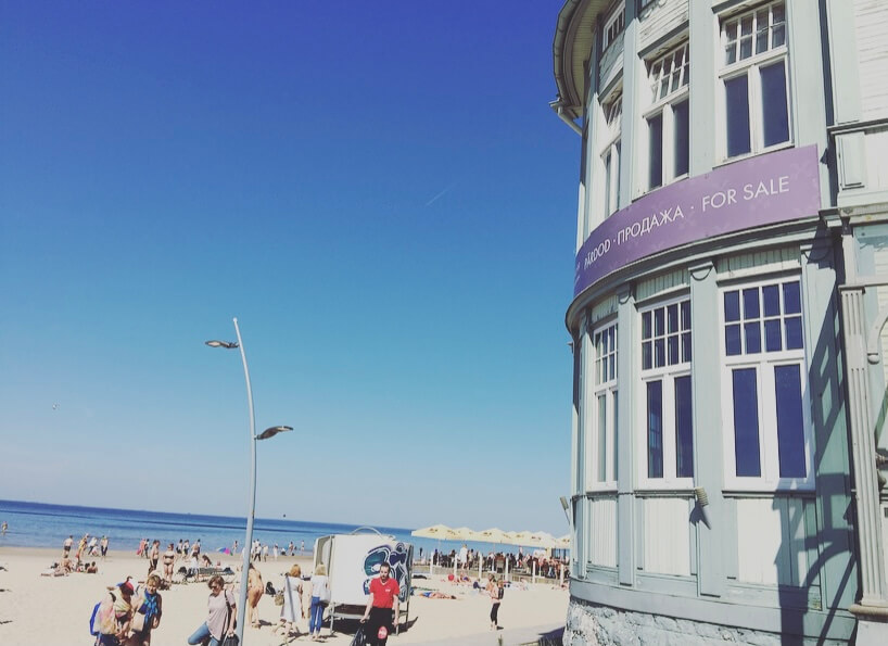 Lettonia, Jurmala, mar Baltico, Majori beach, Emilia Racene.