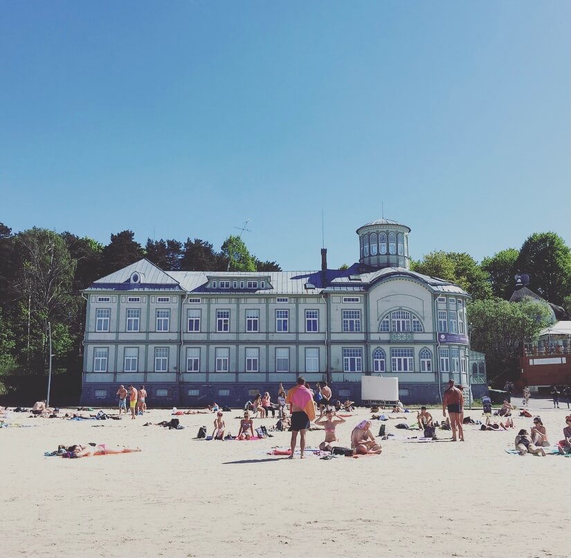 Lettonia, Jurmala, mar Baltico, Majori beach, Emilia Racene.