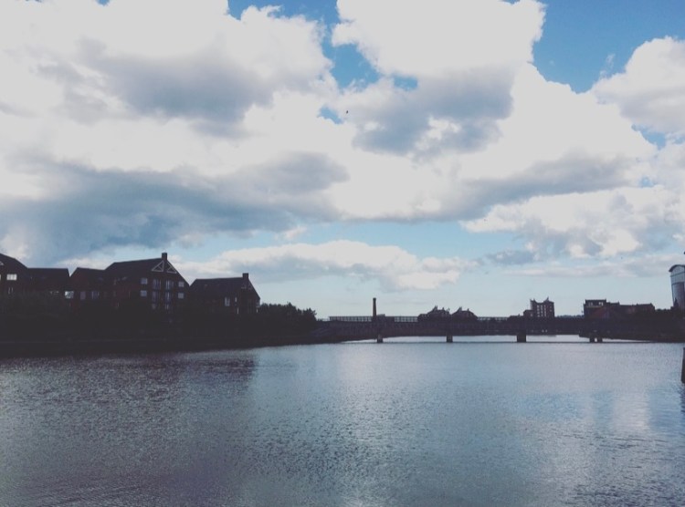 Fiume Lagan, Belfast, Irlanda del Nord, Regno Unito.