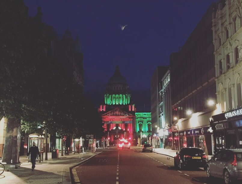 Donegall Place, Belfast, Irlanda del nord, Regno Unito.