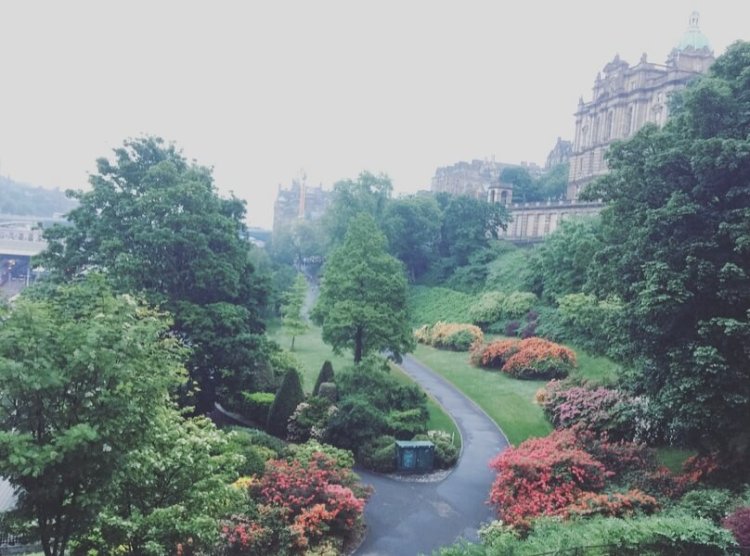 Princes street gardens, Ebimburgo, Scozia, Regno Unito.