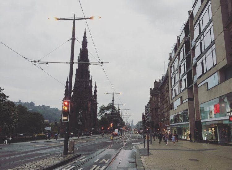 Princes street, Edimburgo, Scozia, Regno Unito.