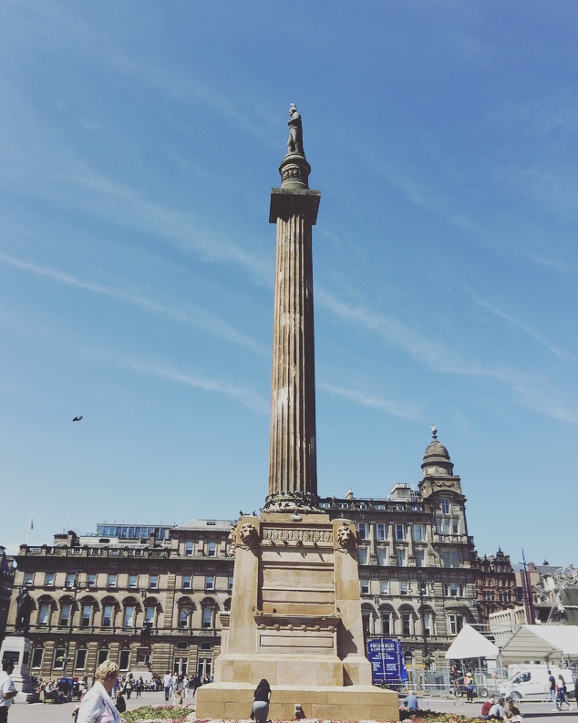 Statua di Walter Scott, Glasgow, Scozia, Regno Unito.